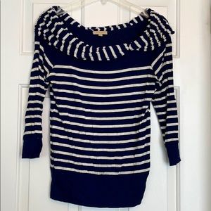 3/4 sleeve striped top